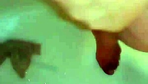 I'm in the shower, stroking my cock under warm water, feeling aroused