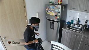 Brithany is surprised at home by a thief who dominates her, full story