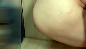 Teen in School Uniform with Anal Plug