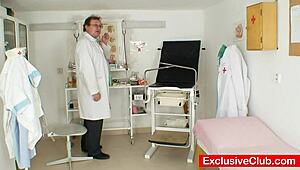 Filthy Doctor Stretches Skinny Teen's Extreme Pussy Gape