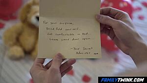 Familytwink Celebrates Valentines with Muscular Bear Step Daddy