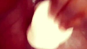 Ebony amateur's solo masturbation with dildo goes viral online.