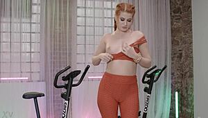 I’m obsessed with all-natural redhead Gia Tvoricceli getting creampied after a workout.