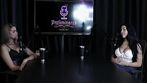 anabele nogueira in sheer red shoving bottle in pussy and toy for platforms