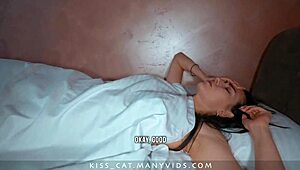 Step Mom Fucked Sideways by Step Son in Shared Vacation Bed