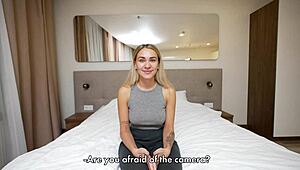 petite girl tries first casting session