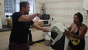 New house prank on girlfriend playing cards