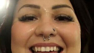 Hot Latina's quick oral backstage turns erotic