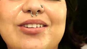 Hot Latina's quick oral backstage turns erotic