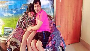 Rumpa21 cute Deshi girlfriend bangs hard on sofa with step cousin in steamy video