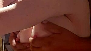 Playing With Her Tits And Hand Job