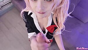 Джунко Эносима страстно принимает кремпай