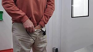 Boldly masturbating in hospital waiting for sexy nurse