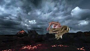 Lili in bikini mod shows big tits in game