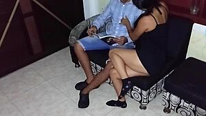 Seduction of my English teacher unfolds. I’m stuck at home and had to record this steamy latina encounter!