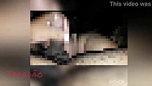 Old whore in lingerie gets milk in her ass