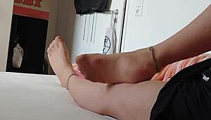 Chubby German Nylon Boy in Nightgown and Pantyhose Fetish Scene