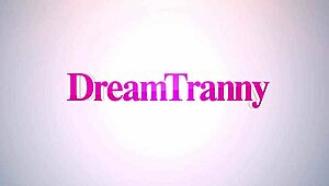 Shemale Nataly Souza dominates two guys in raw hardcore anal pounding