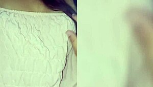 Suggestive-Neutral: 18-year-old latina with perfect tits sucks fingers in real amateur homemade clip.