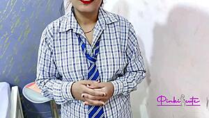 teacher cums in student’s mouth during pov blowjob, damn! 😲