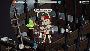 fuckerman sails the pirate ship with big tits 😍