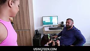Amazing Freeuse Party with Stepdad! Lilith Grace and Ryder Rey Team Up!