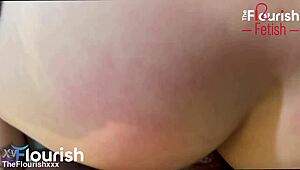 Salem Wolfe in Penthouse BDSM, getting anal from MrFlourish with big black cock. She sucks and rides hard!