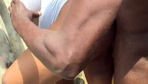 Having hardcore outdoor sex with my big tits neighbor 😏