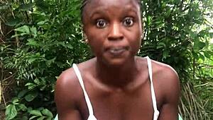 Crazy girl twerking in clothes until showing small tit