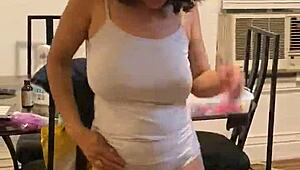 anna maria asks, 'what do i love doing?' as she pleasures herself