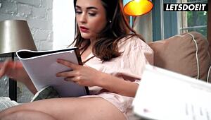 Lana Roy & Alya Stark Dive into Sensual Lesbian Play at Mansion
