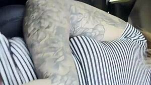 She masturbates in taxi