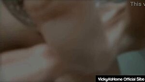 Blonde Vicky Vette Shoves A Crystal Dildo Into Her Butt