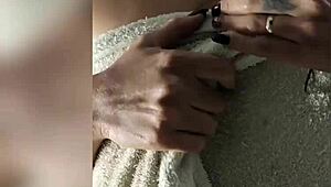 my stepdad spies in the shower, then we fuck hard in my room 😈