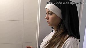 i was so nervous as shy teen nun angelina brill took a massive bbc for creampie