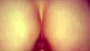 Amateur Milf Rides In Reverse Cowgirl For A Creampie!