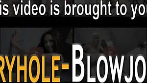 Gloryhole babe gets spermed in interracial encounter