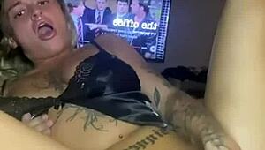 Teen goth whore intensely fucks her tight 18+ pussy with big tits and ass