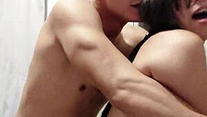 stop cooking, let’s have a quick hot brunette sex