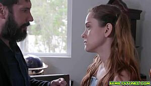 Sexy Chick Lily Glee Punished Hard by Horny Stepdad in Garage. He Slams Her Tight Teen 18+ Pussy Relentlessly!