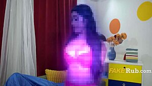 Yo, check British busty Desi Yasminator sucking and riding hard with those huge tits