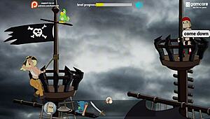 fuckerman sails the pirate ship with big tits 😍