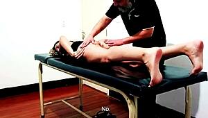 Waxing Client Gets Horny at the Office Desk