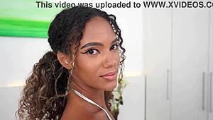 Slim Brazilian Karina Rose TAKES MONSTER DICKS in DAP Anal