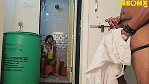 Desi Bhabhi's Nude Bath Turns Into Wild Wet Sex in Bathroom