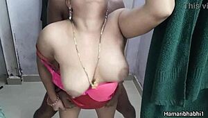 damn, indian desi bhabhi gets slammed in hardcore chudai with hot bf!