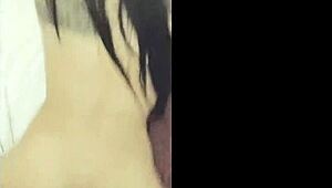 Mexican Roommate Debuts Muff Diving on Shaved Pussy!