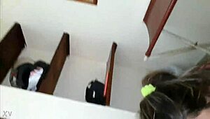 Blonde sucking cock without control in casual scene