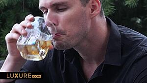 Amazing sex with hot brunette: blowjob, riding, cunilingus, cum in mouth cumshot.