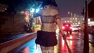 Hairy Pussy Upskirt & Flashing In Public - Trick Or Treat 👻